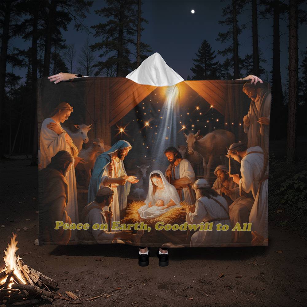 Peace on Earth, Goodwill to All – Nativity Christmas Blanket