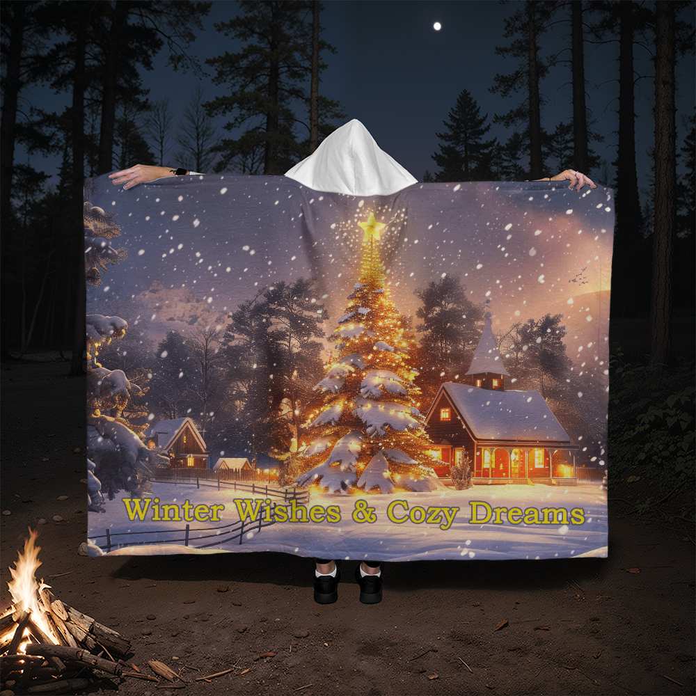 Winter Wishes & Cozy Dreams – Lighted Christmas Tree Blanket