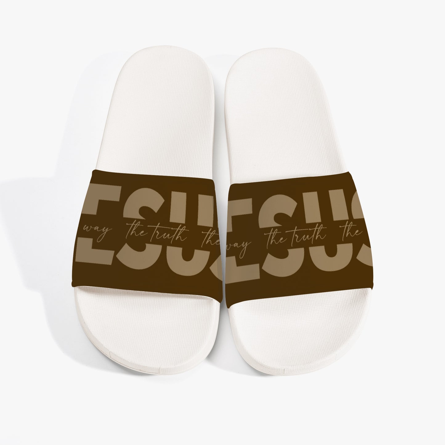 "Jesus The Way The Truth The Life" Faith-Inspired Slide Sandals - Above The Rest