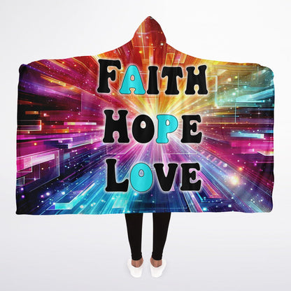 Hooded Blanket - Faith, Hope, Love