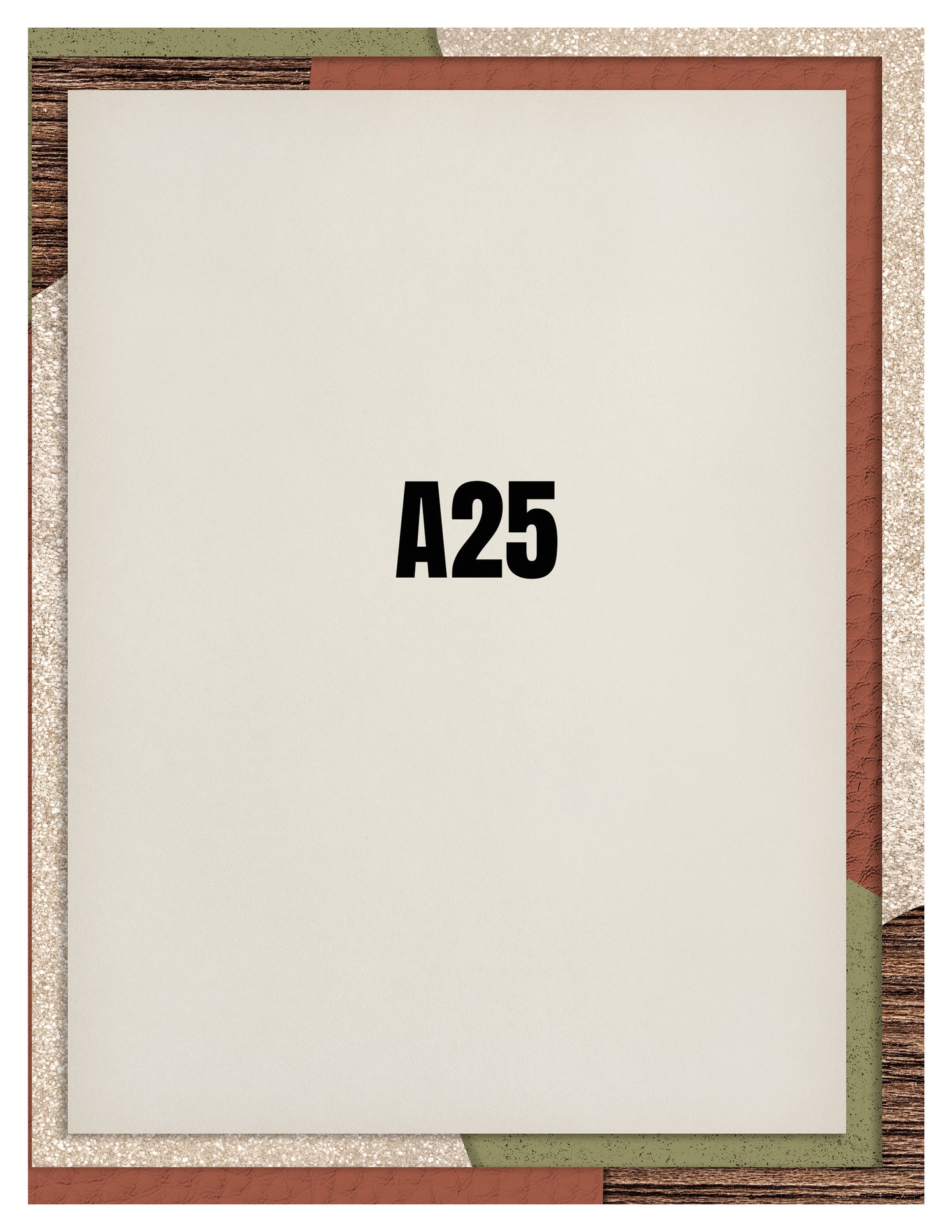 Decorative frame with a textured border and 'A25' text in the center.