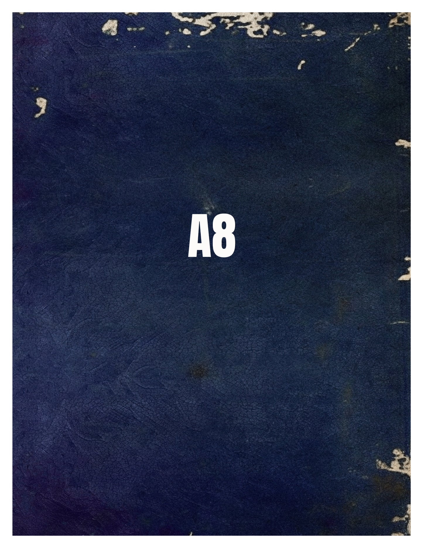 Dark blue textured background with white text 'A8'