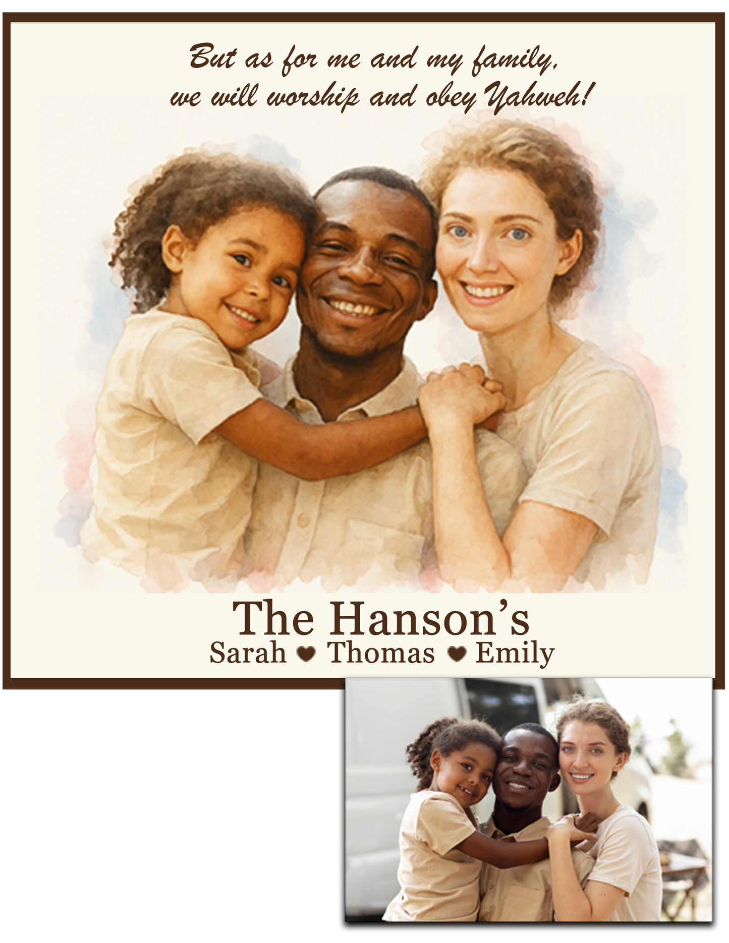 Custom Photo to Art Canvas – Turn Your Photo Into a Work of Art | Personalized Christian Wall Decor