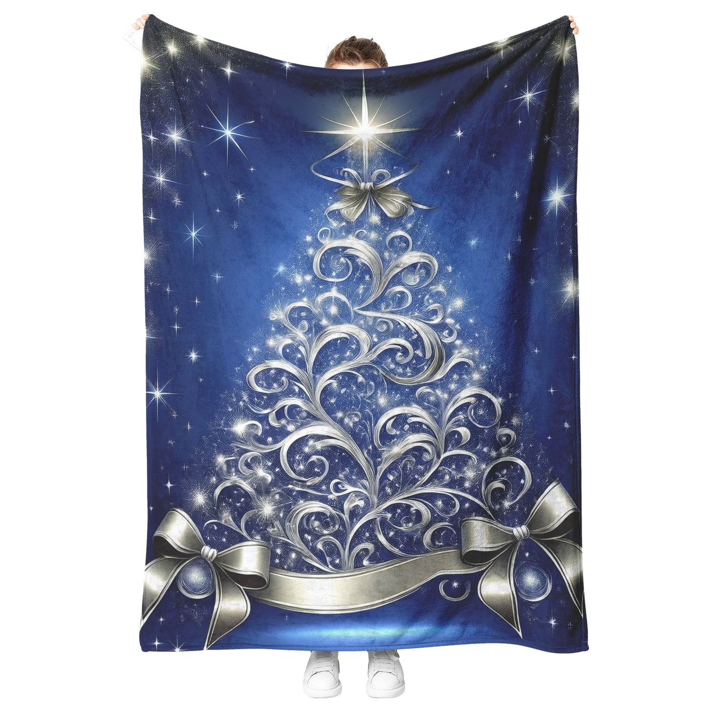 Blue_Shimmering_Christmas_Tree_V_Blanket_Model_Mockup.png