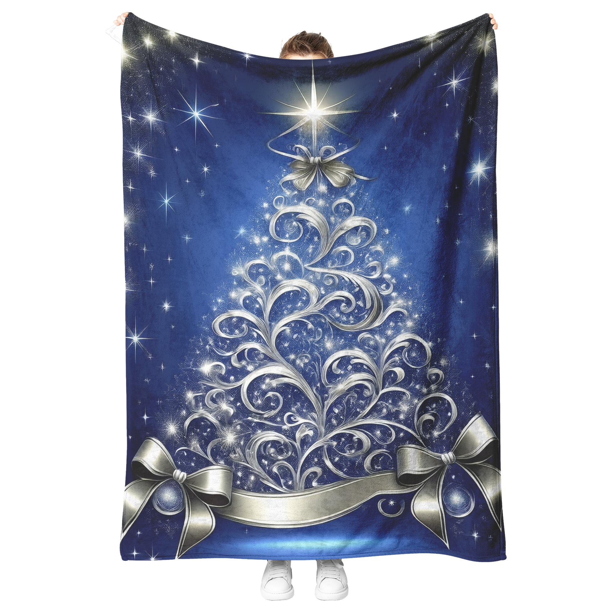 Blue_Shimmering_Christmas_Tree_V_Blanket_Model_Mockup.png