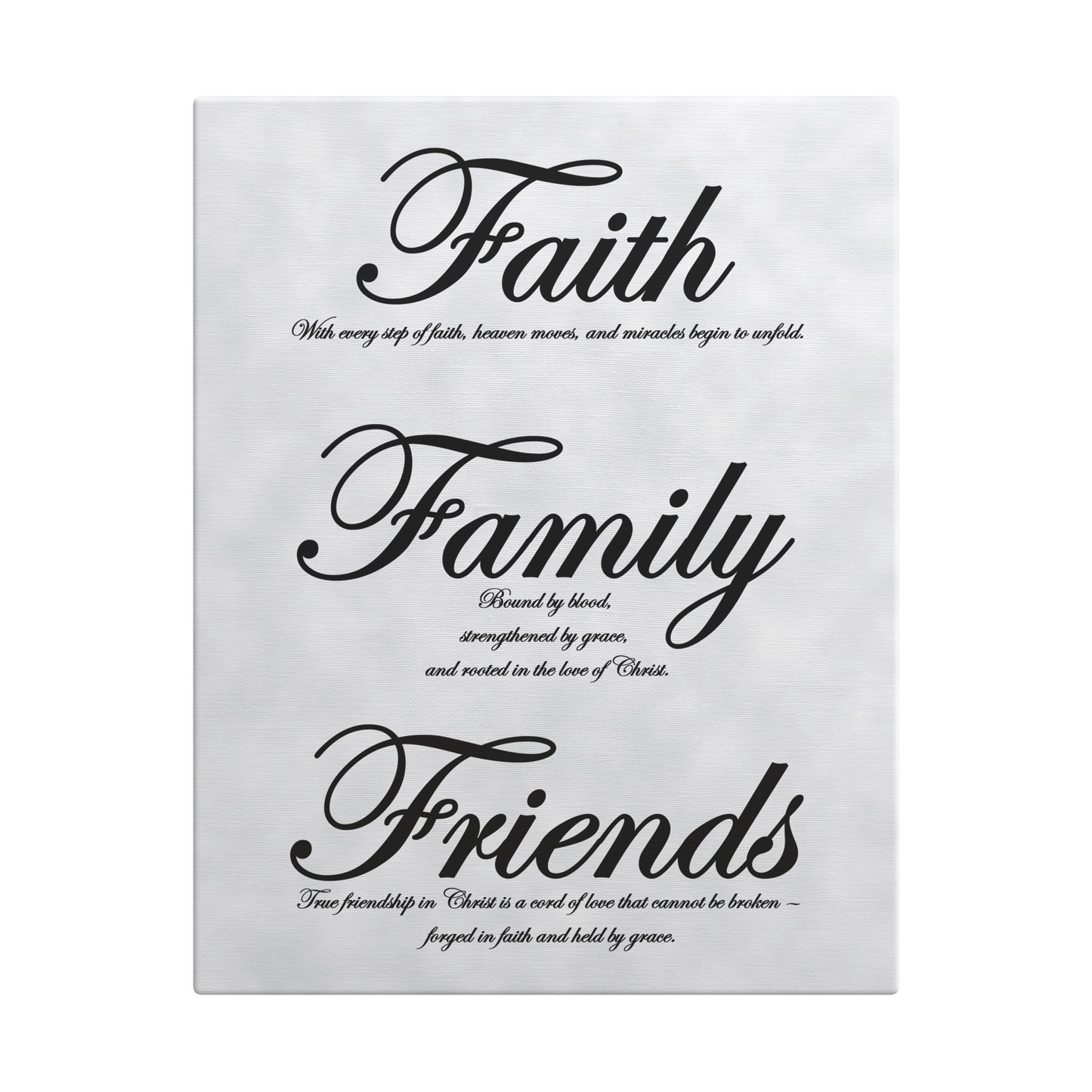 Faith, Family, Friends Black - Above The Rest