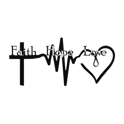 Metal Sign - Faith, Hope, Love 2 - Above The Rest