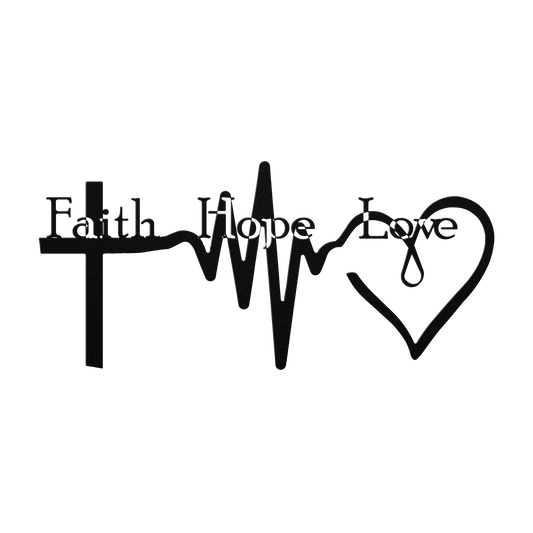 Metal Sign - Faith, Hope, Love 2 - Above The Rest