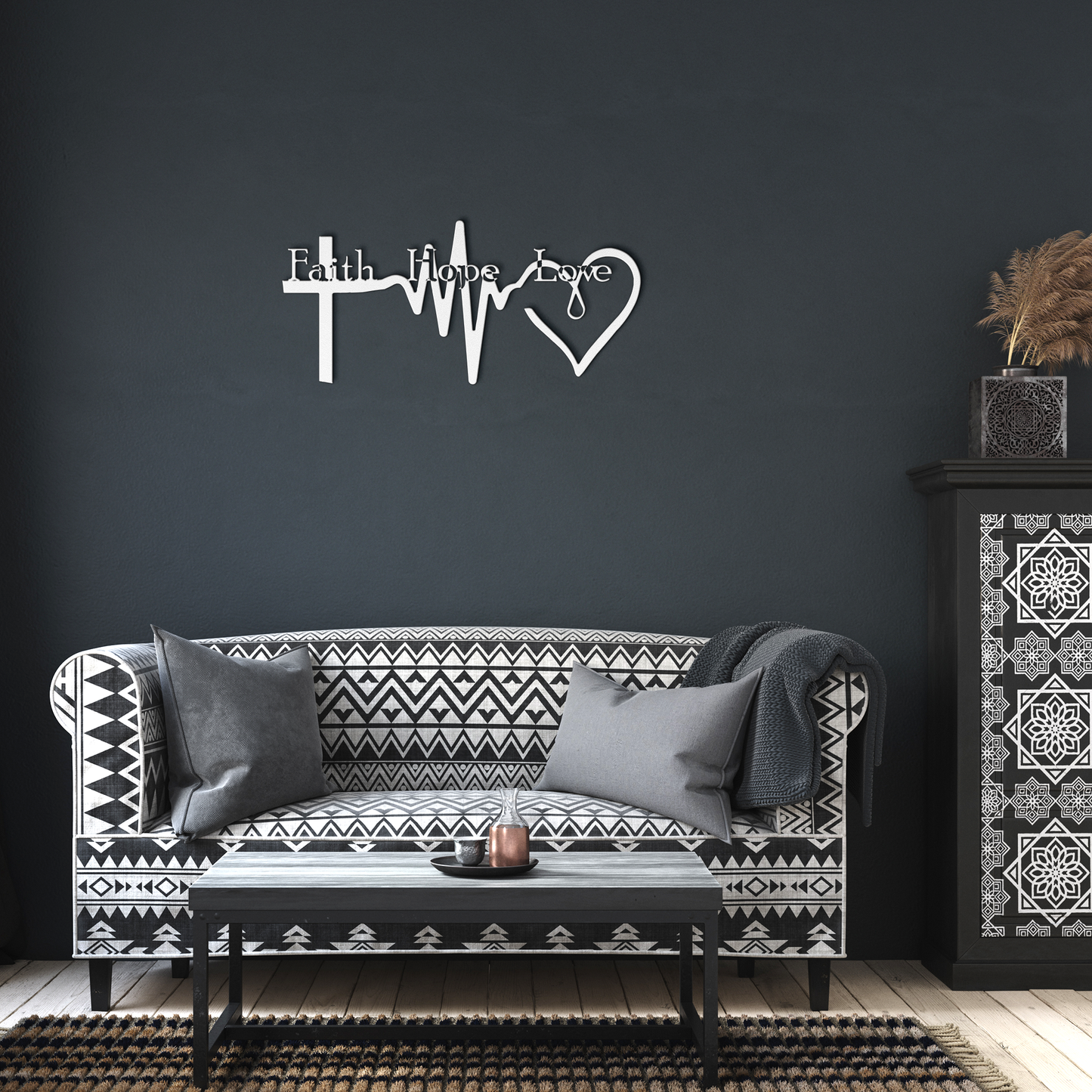 Metal Sign - Faith, Hope, Love 2 - Above The Rest