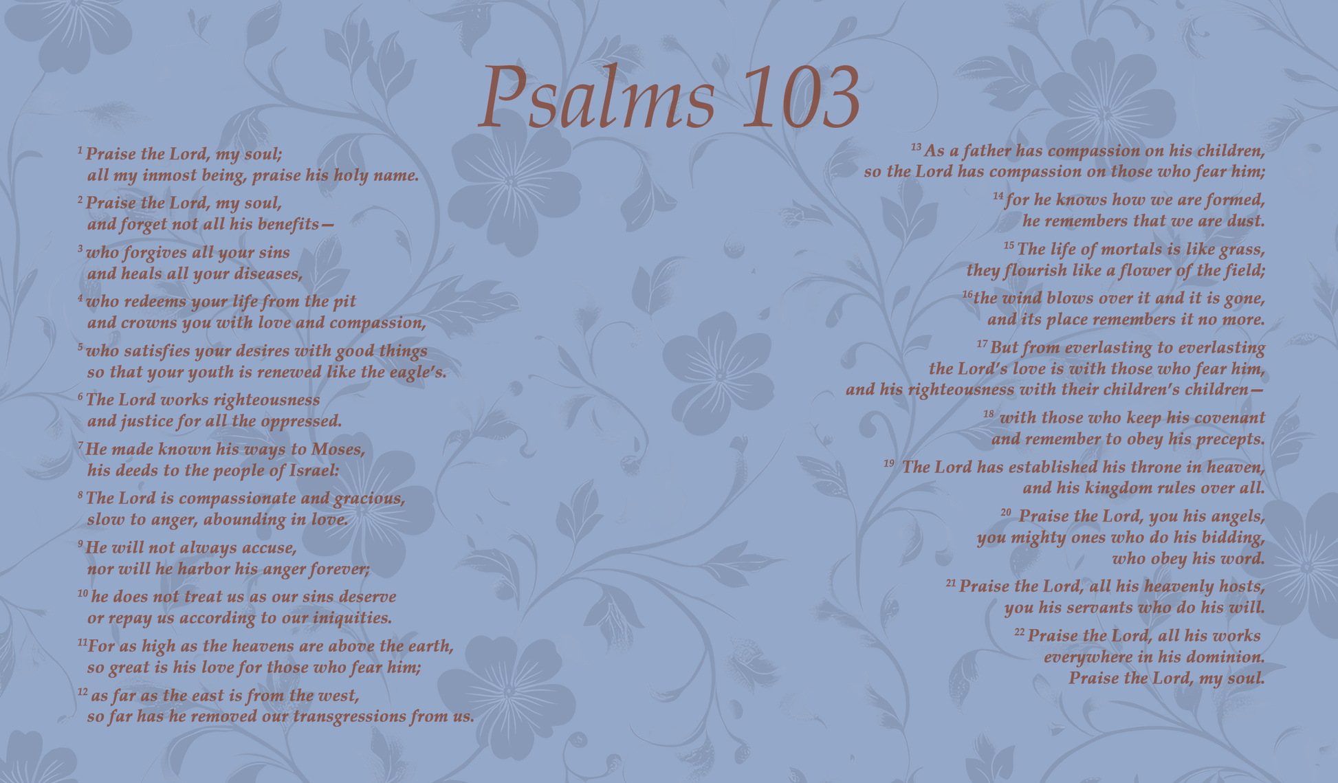 Psalms 103 Wallpaper FREE - Above The Rest