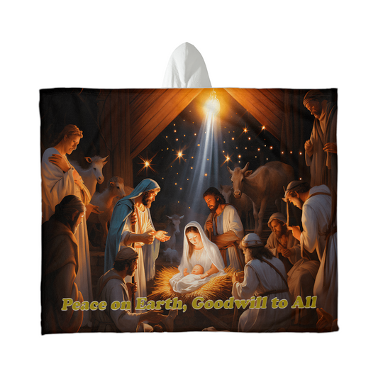 Peace on Earth, Goodwill to All – Nativity Christmas Blanket