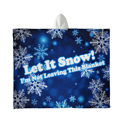 Let It Snow Hooded Blanket - can be customized