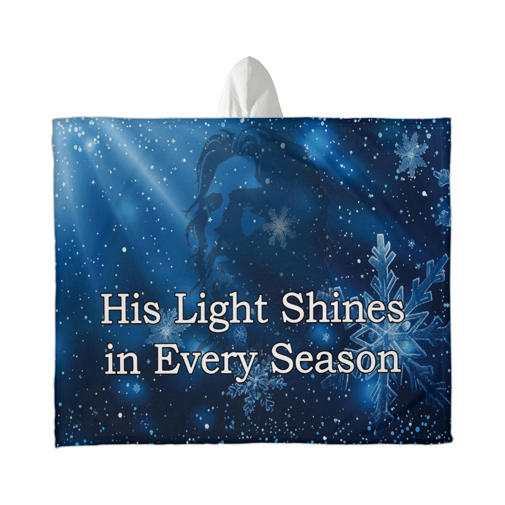 His Light Shines in Every Season – Christian Winter Canvas Wall Art | Inspirational Jesus Artwork