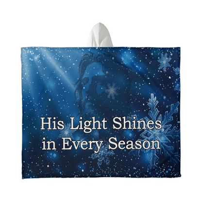 His Light Shines in Every Season – Christian Winter Canvas Wall Art | Inspirational Jesus Artwork