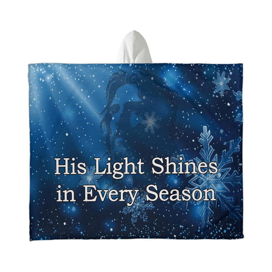 His Light Shines in Every Season – Christian Winter Canvas Wall Art | Inspirational Jesus Artwork