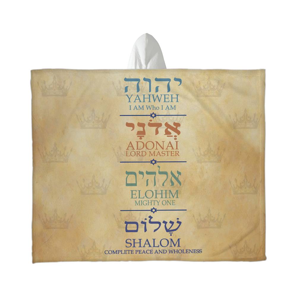 Names of God hooded blanket