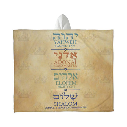 Names of God hooded blanket