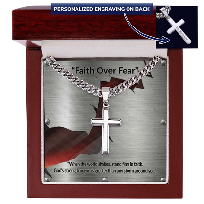 Cross with Cuban Link Chain