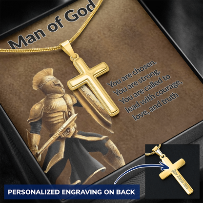 Man Of God Cross Necklace - Christian Apparel | Above The Christian