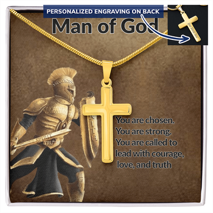 Man Of God Cross Necklace - Christian Apparel | Above The Christian