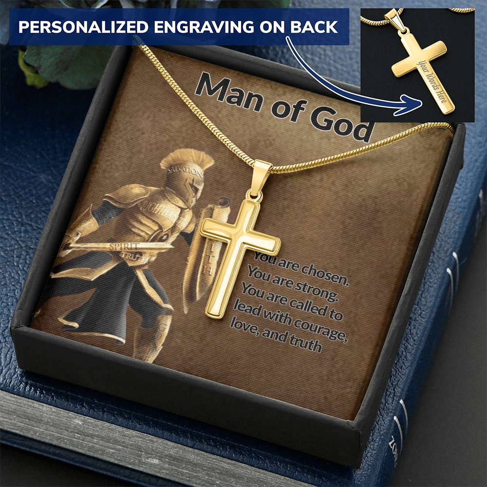Man Of God Cross Necklace - Christian Apparel | Above The Christian