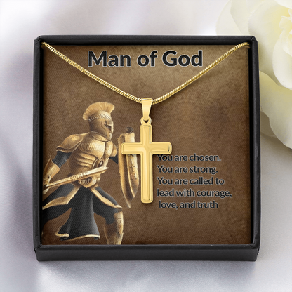 Man Of God Cross Necklace - Christian Apparel | Above The Christian