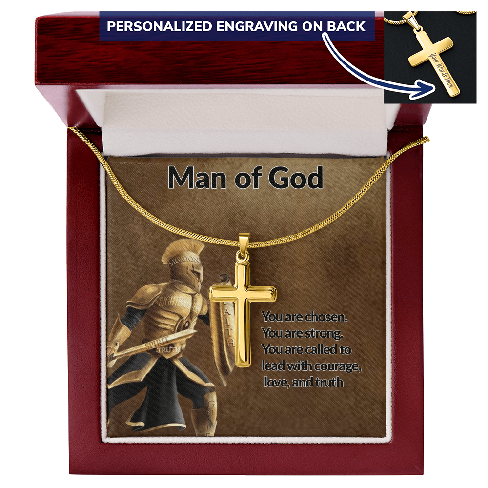 Man Of God Cross Necklace - Christian Apparel | Above The Christian