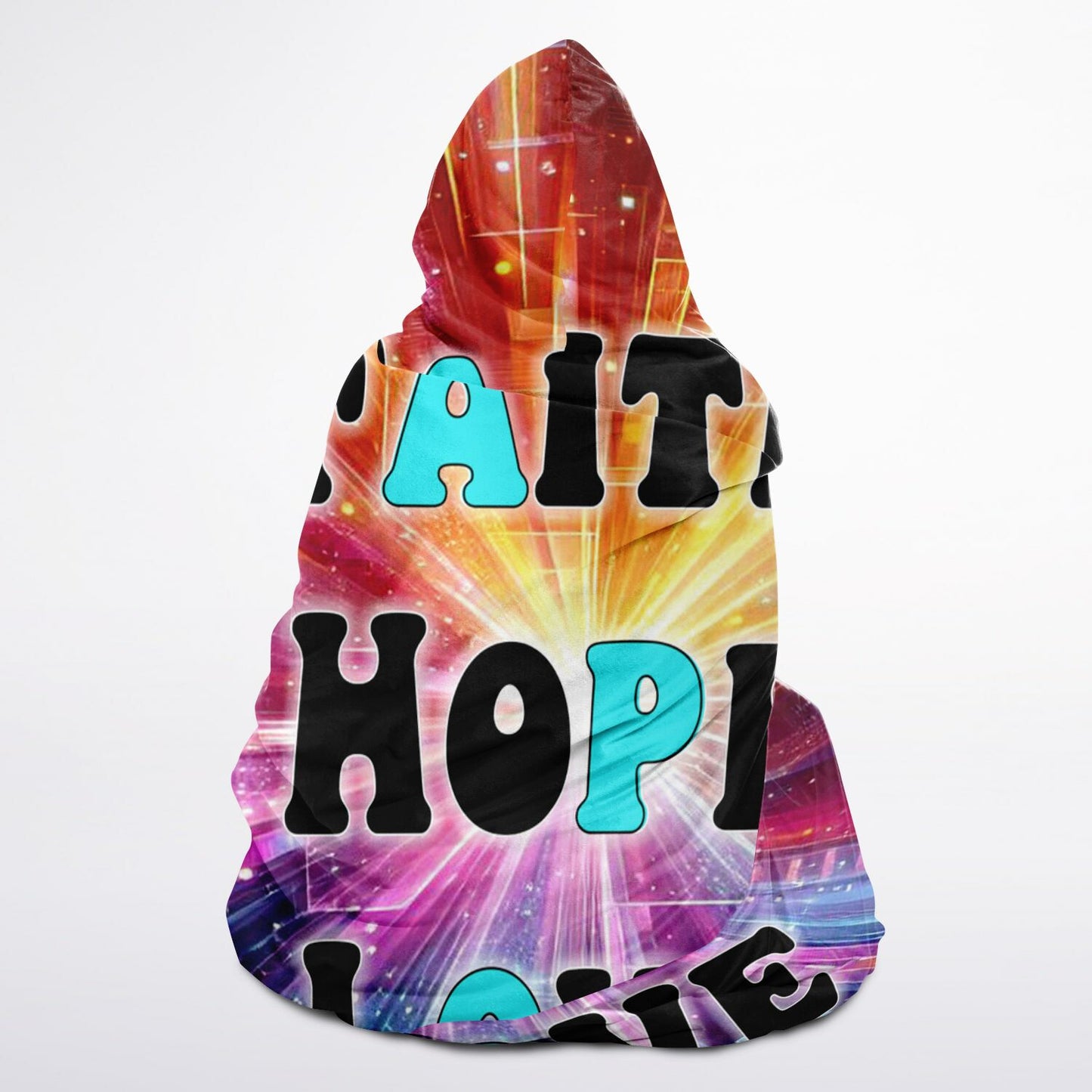 Hooded Blanket - Faith, Hope, Love