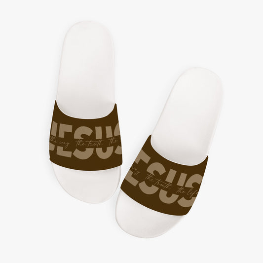 "Jesus The Way The Truth The Life" Faith-Inspired Slide Sandals - Above The Rest